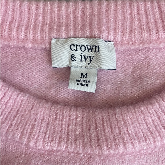 crown & ivy Pink Sweater with Heart Details - Picture 2 of 2